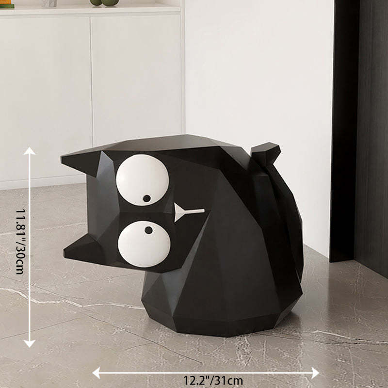 Resin Black Cat End Table