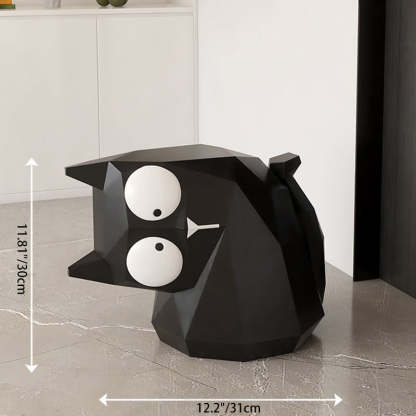 Resin Black Cat End Table