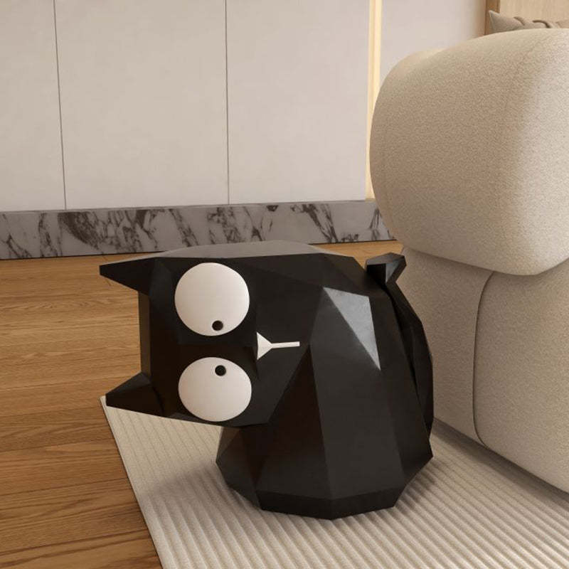 Resin Black Cat End Table