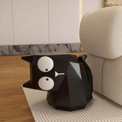 Resin Black Cat End Table