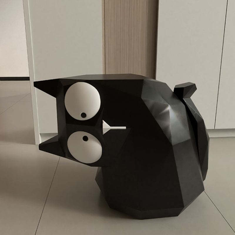 Resin Black Cat End Table