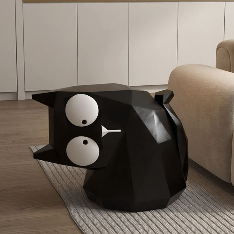 Resin Black Cat End Table