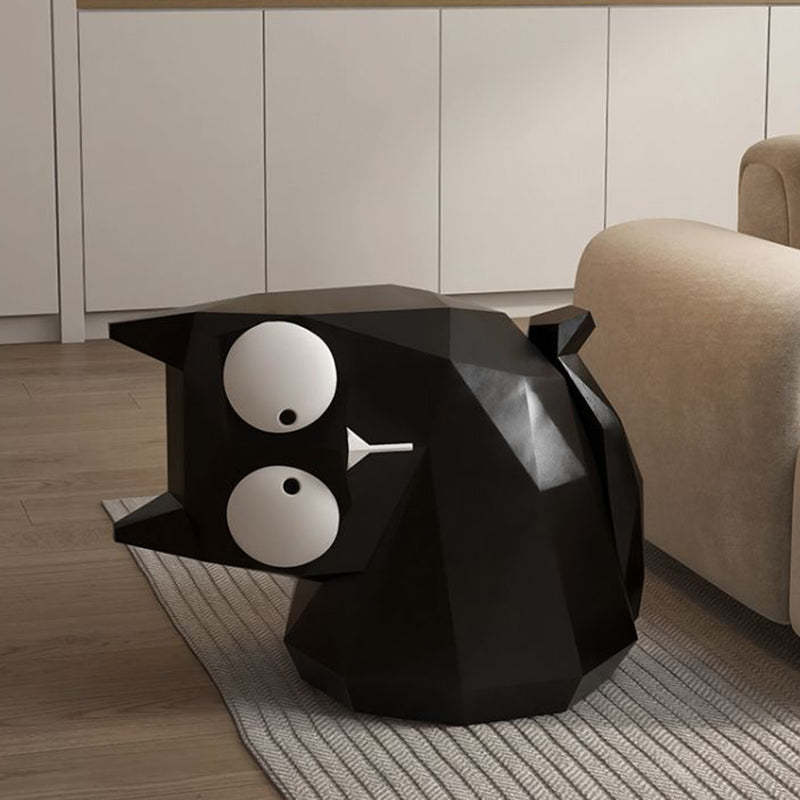 Resin Black Cat End Table