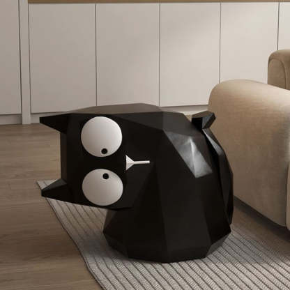 Resin Black Cat End Table