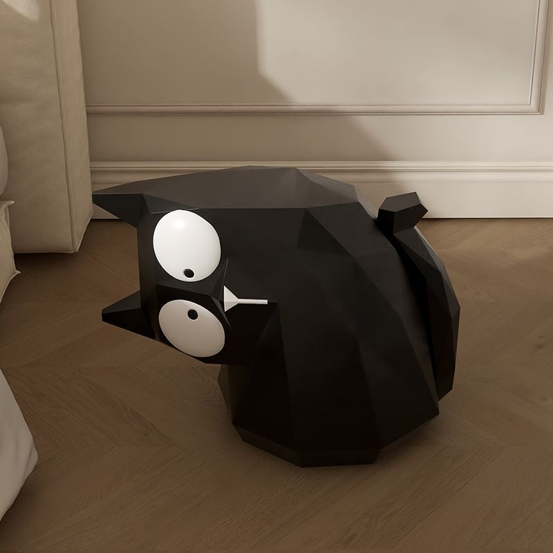 Resin Black Cat End Table