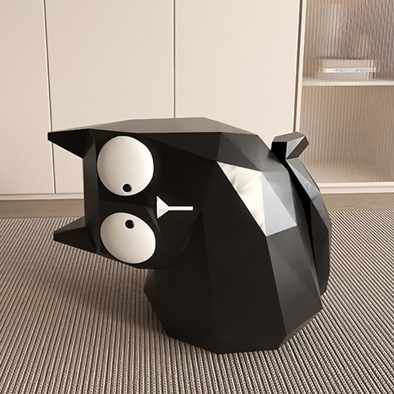 Resin Black Cat End Table