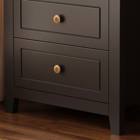 Retro Wood Nightstand 2-Drawer