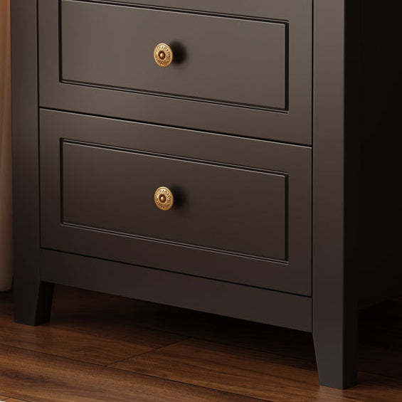 Retro Wood Nightstand 2-Drawer