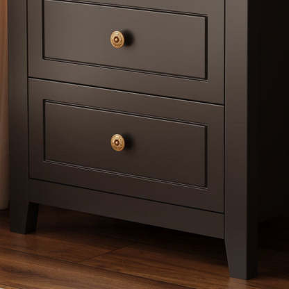 Retro Wood Nightstand 2-Drawer