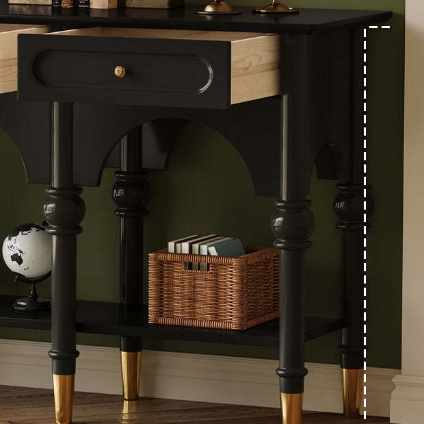 French Wood 3-Drawer 2-Tier Storage