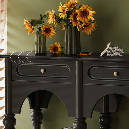 French Wood 3-Drawer 2-Tier Storage