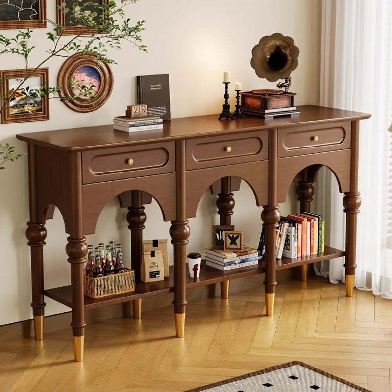 French Wood 3-Drawer 2-Tier Storage