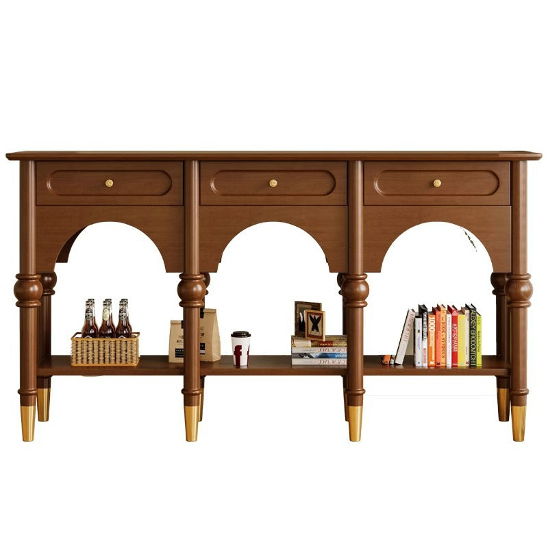 French Wood 3-Drawer 2-Tier Storage