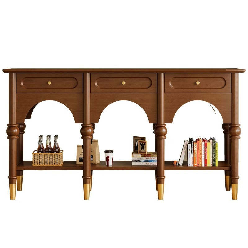French Wood 3-Drawer 2-Tier Storage
