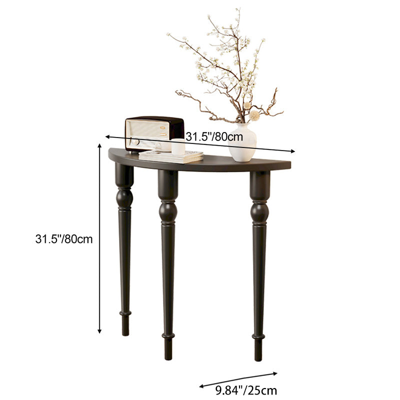 French Wood Roman Column Console Table