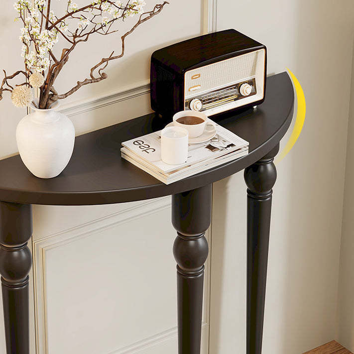 French Wood Roman Column Console Table