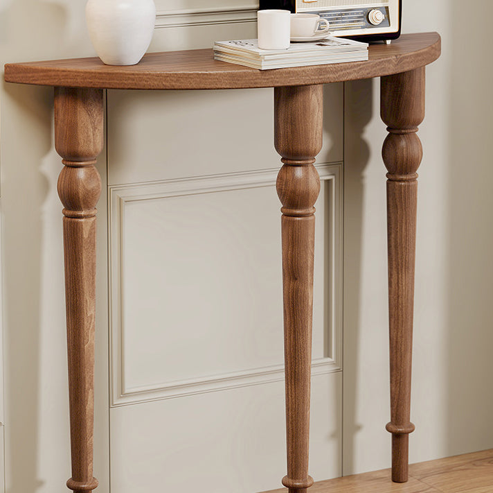 French Wood Roman Column Console Table