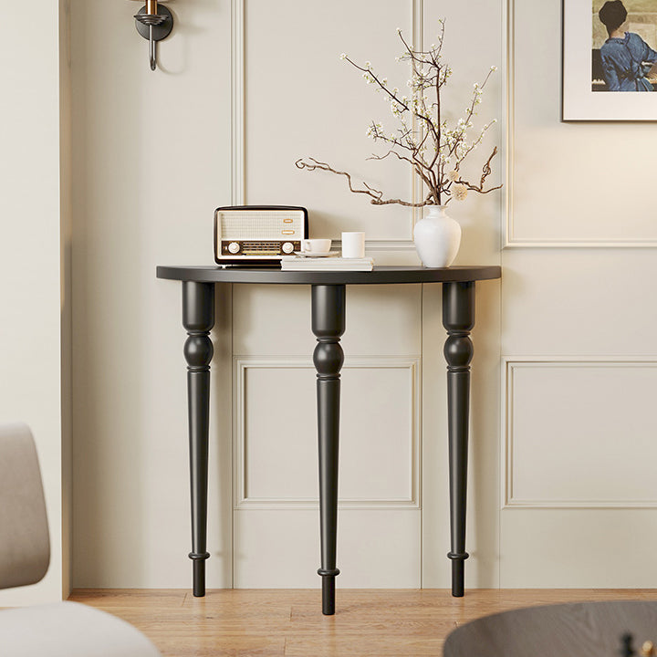 French Wood Roman Column Console Table