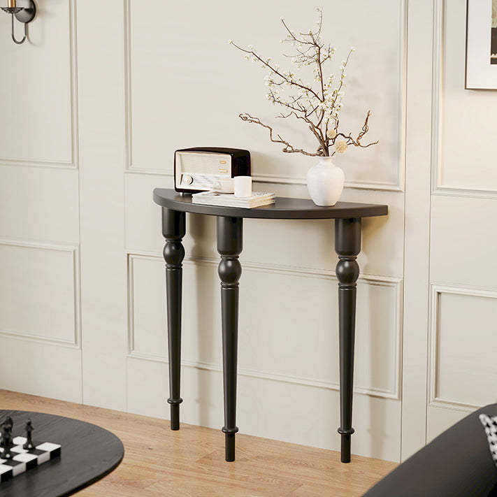 French Wood Roman Column Console Table