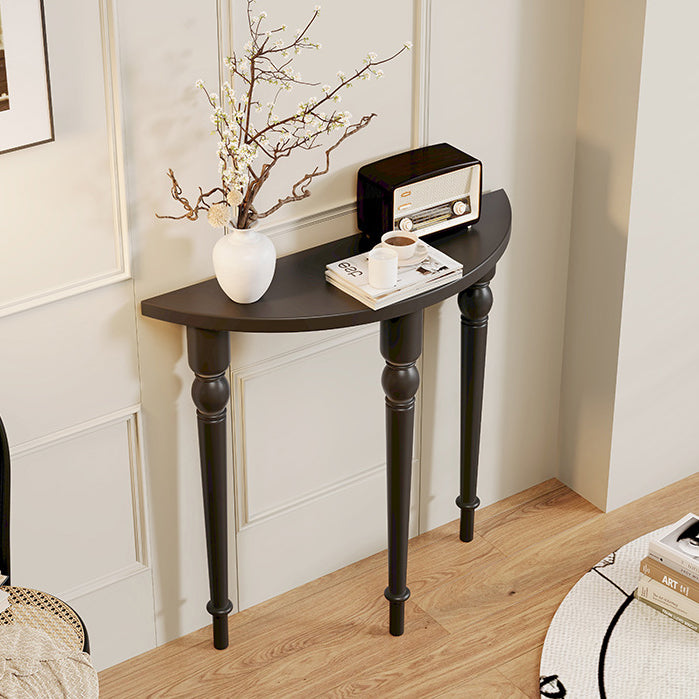 French Wood Roman Column Console Table