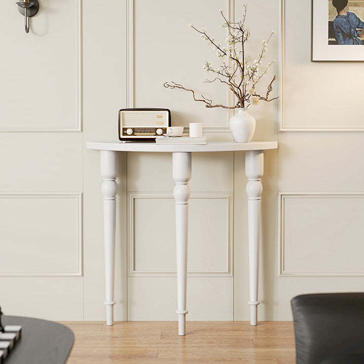French Wood Roman Column Console Table