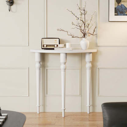 French Wood Roman Column Console Table