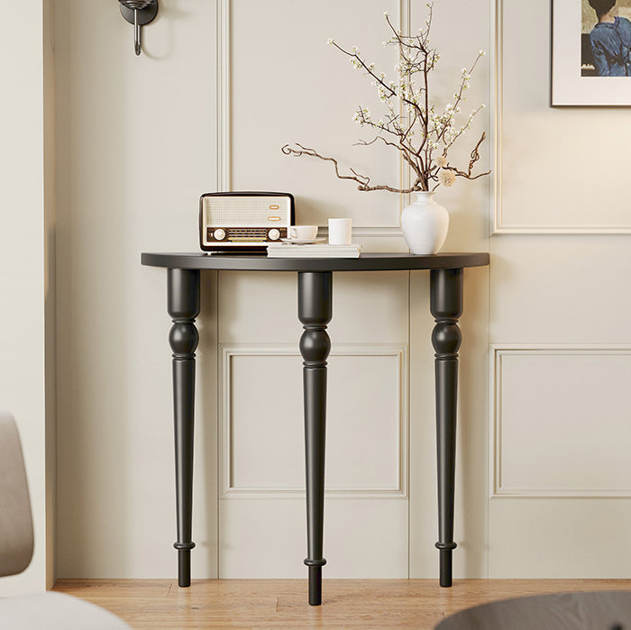 French Wood Roman Column Console Table