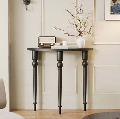 French Wood Roman Column Console Table