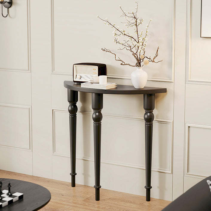 French Wood Roman Column Console Table