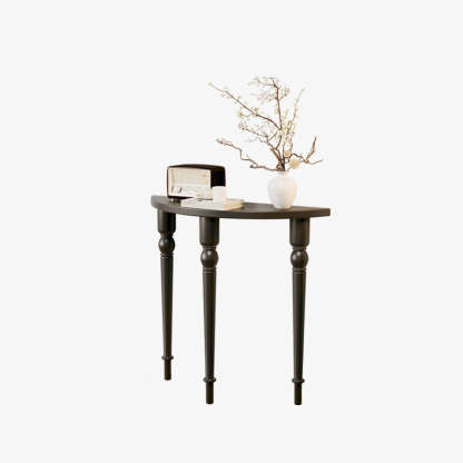 French Wood Roman Column Console Table