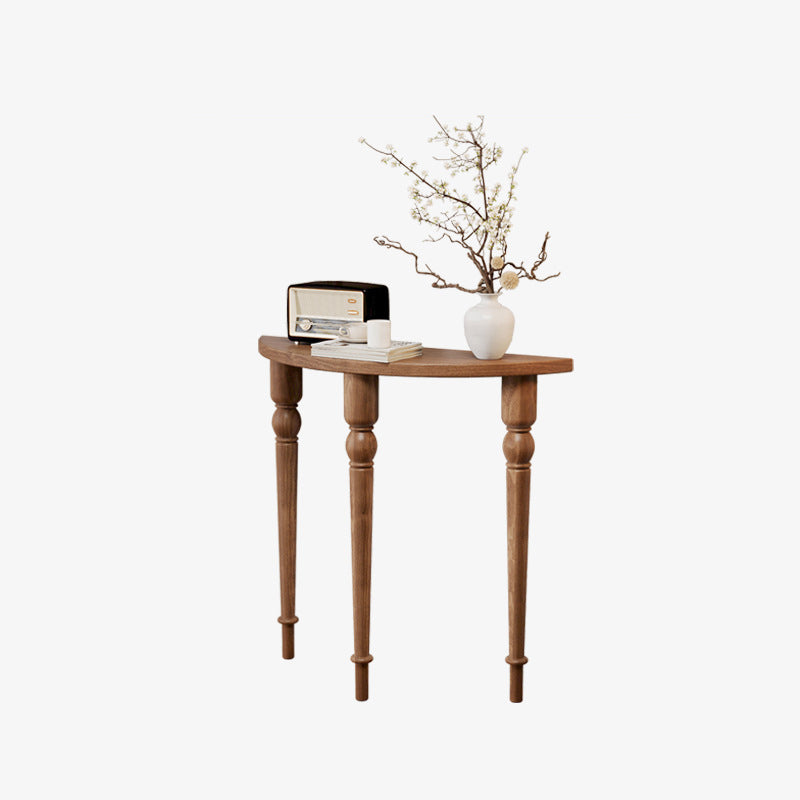 French Wood Roman Column Console Table