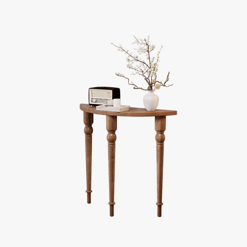 French Wood Roman Column Console Table