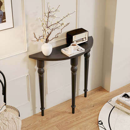 French Wood Roman Column Console Table