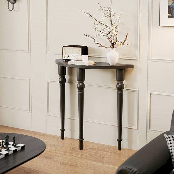French Wood Roman Column Console Table