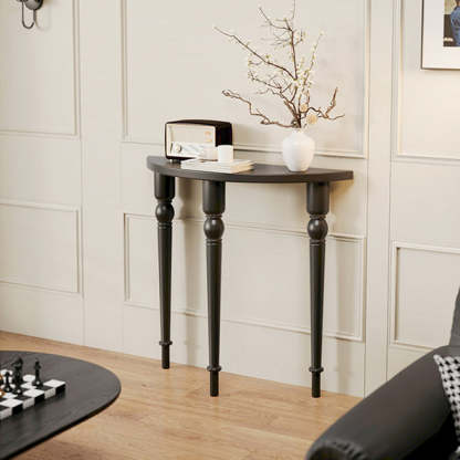 French Wood Roman Column Console Table