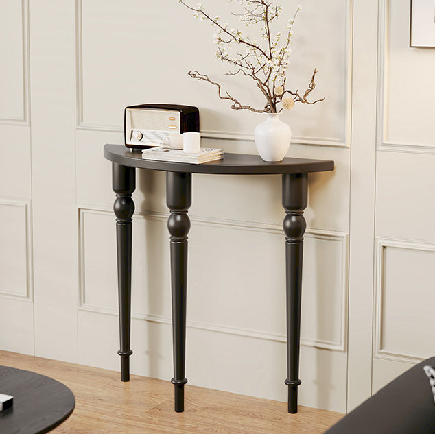 French Wood Roman Column Console Table