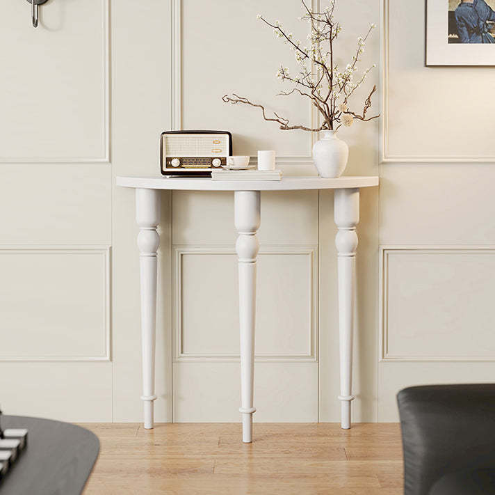 French Wood Roman Column Console Table