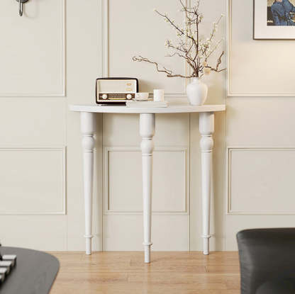French Wood Roman Column Console Table