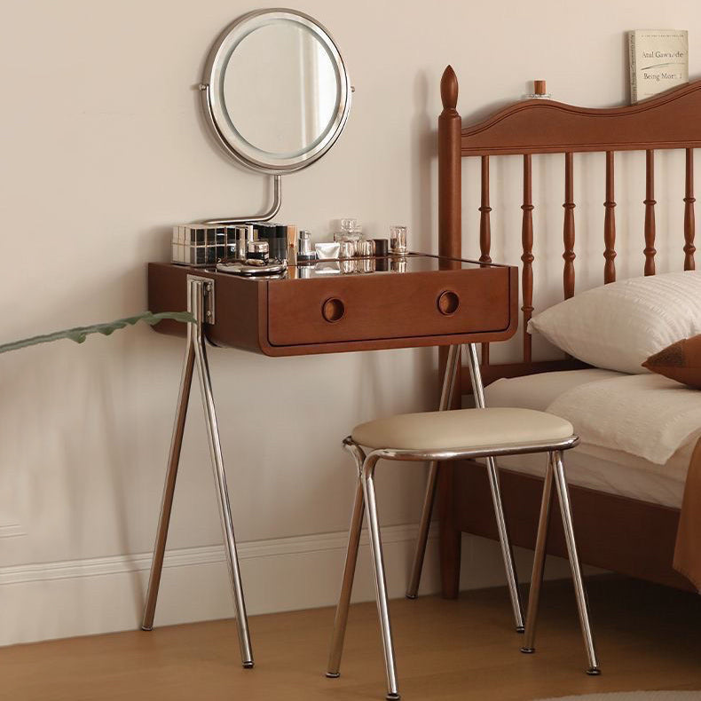 Retro Wood Steel 1-Drawer Storage