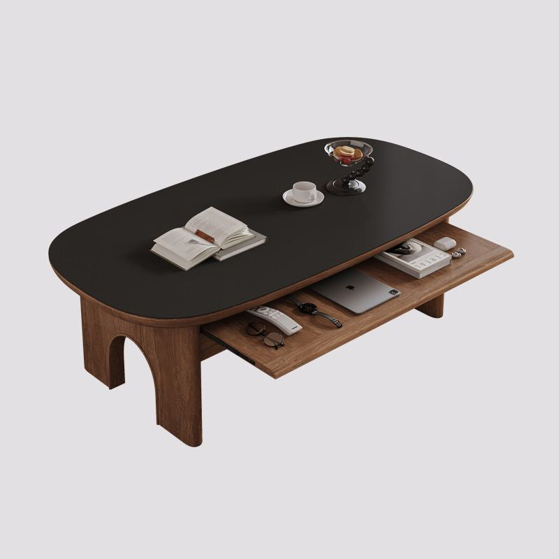Retro Wood 2-Drawer Pull-Out Shelf