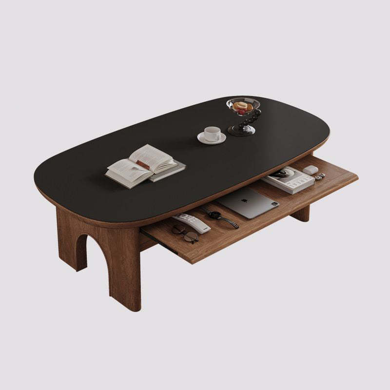 Retro Wood 2-Drawer Pull-Out Shelf
