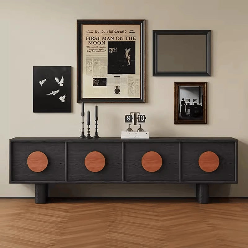 Retro Pine 4-Drawer TV Stand