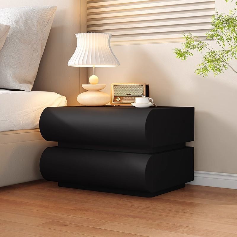 Minimalist Microfiber Leather 2/3-Drawer Nightstand — 2 / Beige