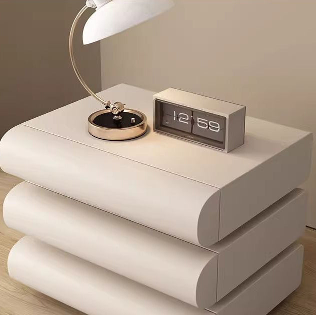Minimalist Microfiber Leather 2/3-Drawer Nightstand — 3 / Dark Gray