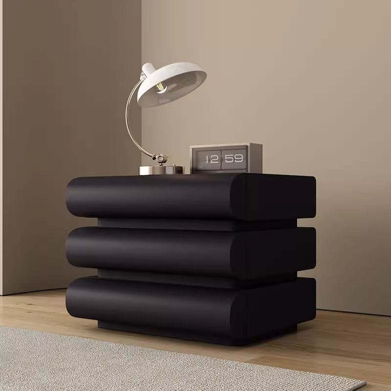 Minimalist Microfiber Leather 2/3-Drawer Nightstand — 2 / Dark Gray