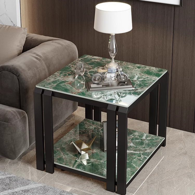 Nordic Slab Metal 2-Tier Side Table — Pandora / Gold