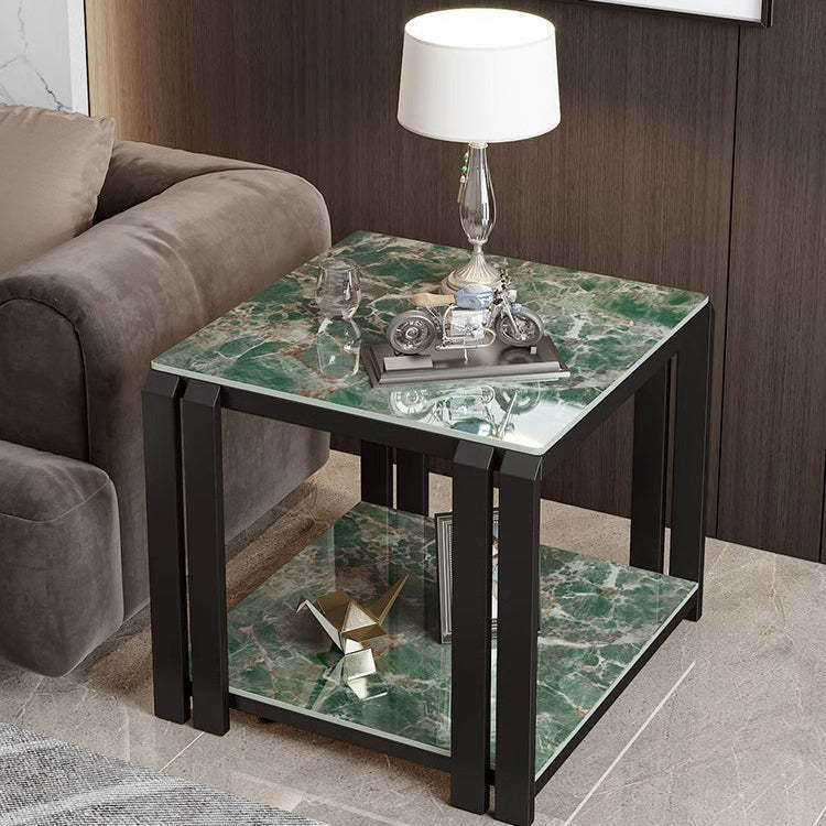 Nordic Slab Metal 2-Tier Side Table — Pandora / Gold