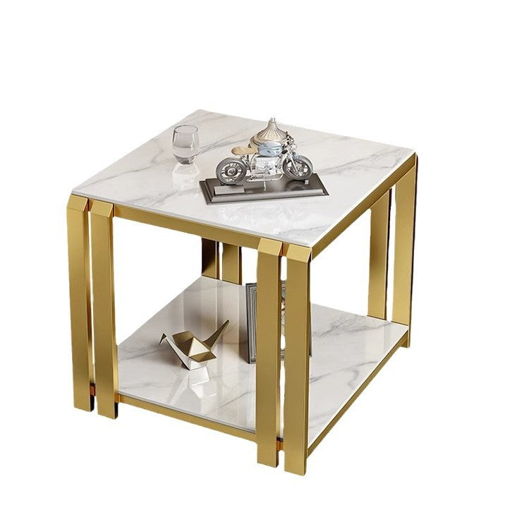 Nordic Slab Metal 2-Tier Side Table