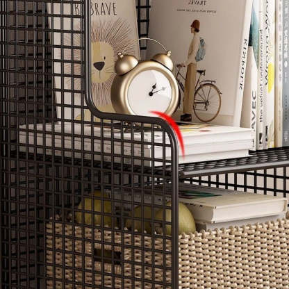 Minimalist Iron 4-Tier Side Cabinet Nightstand