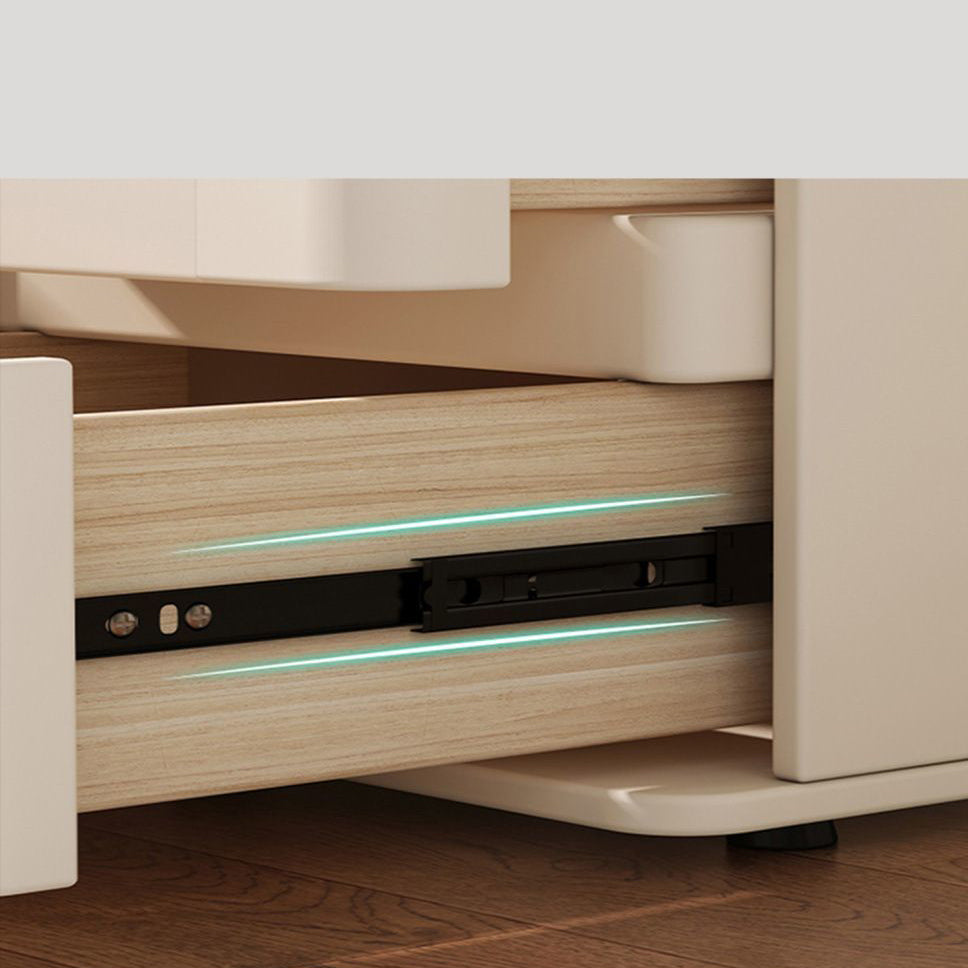 Minimalist Wood 2-Drawer Nightstand — White